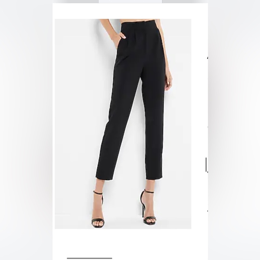Express Super High Waisted Pleated Ankle Pant
